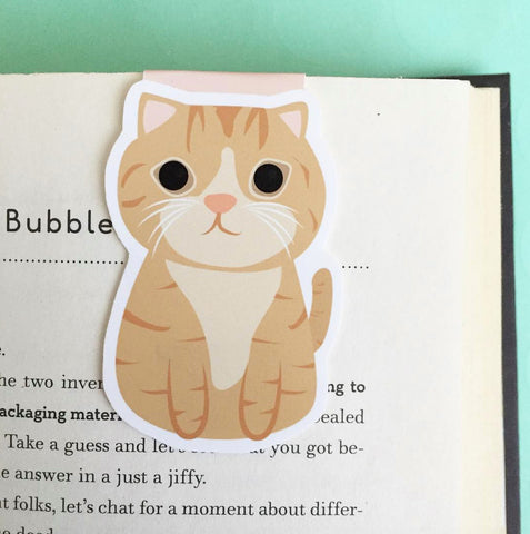 Orange Tabby Cat Magnetic Bookmark-Craft.ph