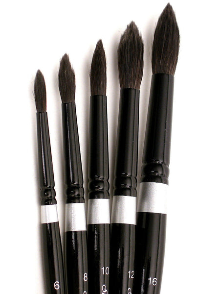 Silver Brush Black Velvet Series Brushes 3000S (Round)-Craft.ph