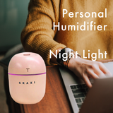 USB Humidifier 200ml , Cool Mist Ultrasonic LED Light Bedroom Office Car, Aroma Diffuser by Skaxi